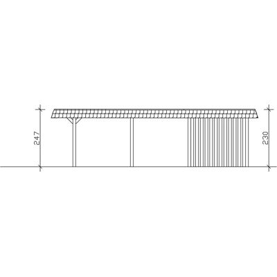 SKANHOLZ Wendland Carport mit Abstellraum - Flachdach - 409x870cm SKANHOLZ Wendland Carport mit Abstellraum - Flachdach - 409x870cm