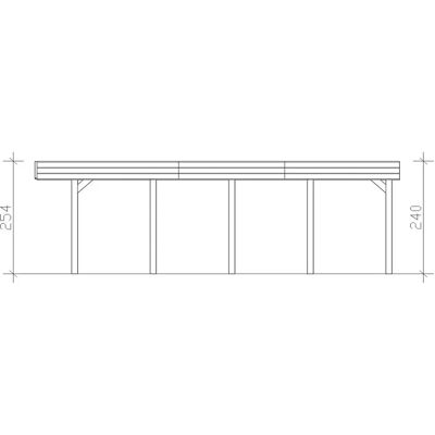 SKANHOLZ Friesland Carport - Flachdach, 557x708cm, Nussbaum SKANHOLZ Friesland Carport - Flachdach, 557x708cm, Nussbaum