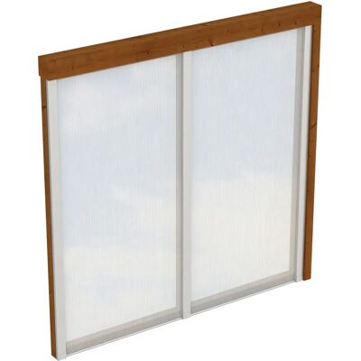SKAN HOLZ Douglasie Gartenwand - 205x200cm mit Polycarbonat SKAN HOLZ Douglasie Gartenwand - 205x200cm mit Polycarbonat