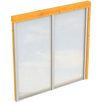 SKAN HOLZ Nordische Fichte Seitenwand mit Polycarbonat - Gartenwand SKAN HOLZ Nordische Fichte Seitenwand mit Polycarbonat - Gartenwand