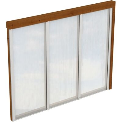 SkanHolz Walnuss Holz-Seitenwand - 255x200cm für Terrassenüberdachung SkanHolz Walnuss Holz-Seitenwand - 255x200cm für Terrassenüberdachung