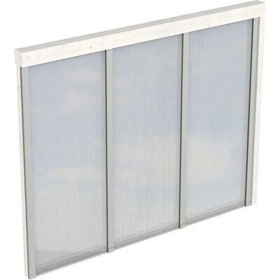 SKANHOLZ Weiße Gartenwand - 255x200cm - Holz, Polycarbonat, Gartenwand SKANHOLZ Weiße Gartenwand - 255x200cm - Holz, Polycarbonat, Gartenwand