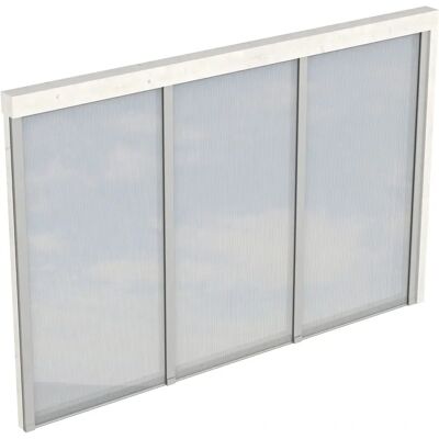 Skan Holz Weiße Gartenwand mit Polycarbonatplatten - Seitenwand Skan Holz Weiße Gartenwand mit Polycarbonatplatten - Seitenwand