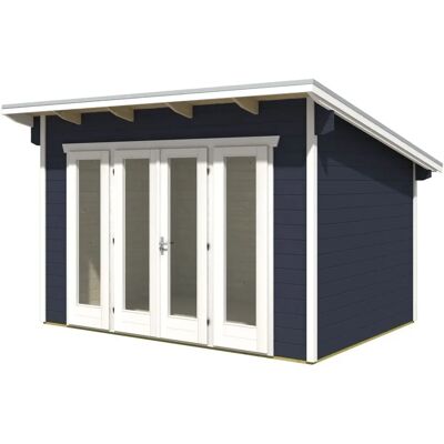 SKANHOLZ Ostende 1 Gartenhaus - Schiefergrau - 350x250cm - Pultdach SKANHOLZ Ostende 1 Gartenhaus - Schiefergrau - 350x250cm - Pultdach
