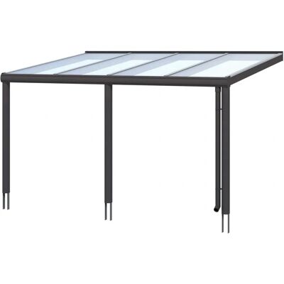 SKANHOLZ Garda Aluminium Terrassendach - 434x251x257cm - Grau SKANHOLZ Garda Aluminium Terrassendach - 434x251x257cm - Grau