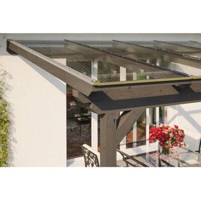 SKANHOLZ Ancona - Leimholz Grau Terrassenüberdachung SKANHOLZ Ancona - Leimholz Grau Terrassenüberdachung