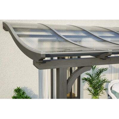SKANHOLZ Venezia Terrassenüberdachung - Schiefergrau, 434x389cm SKANHOLZ Venezia Terrassenüberdachung - Schiefergrau, 434x389cm