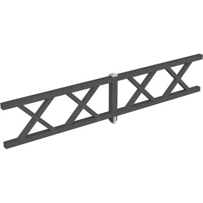 Skanholz Brüstung Andreaskreuz - Geländer - Schiefergrau Skanholz Brüstung Andreaskreuz - Geländer - Schiefergrau