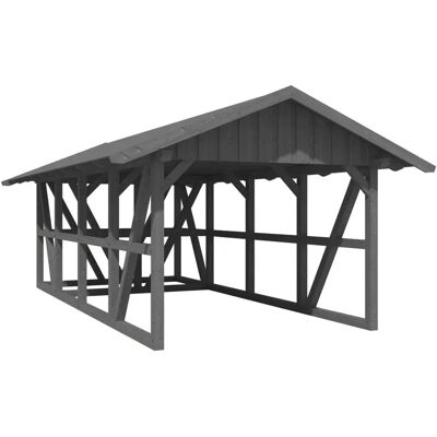 SKANHOLZ Schwarzwald - Schiefergrau - 424x772 Carport SKANHOLZ Schwarzwald - Schiefergrau - 424x772 Carport