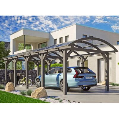 SKANHOLZ Carport Franken - Leimholz, Runddach, 376x969cm SKANHOLZ Carport Franken - Leimholz, Runddach, 376x969cm