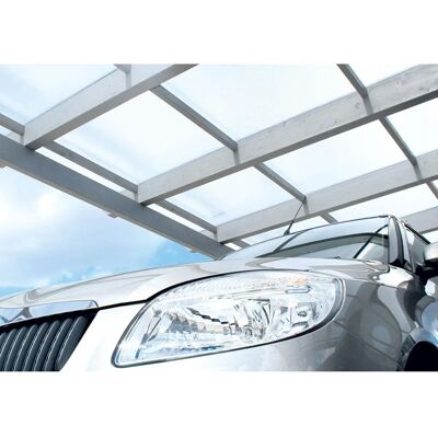 SkanHolz Odenwald Carport - Grau - 640x648cm - 2 Fahrzeuge - Flachdach SkanHolz Odenwald Carport - Grau - 640x648cm - 2 Fahrzeuge - Flachdach