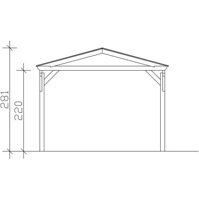 SKANHOLZ Carport - Westerwald, 362x541cm, Grau, Satteldach SKANHOLZ Carport - Westerwald, 362x541cm, Grau, Satteldach