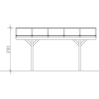 SKANHOLZ Westerwald Carport - schiefergrau - Satteldach - 570x541cm SKANHOLZ Westerwald Carport - schiefergrau - Satteldach - 570x541cm