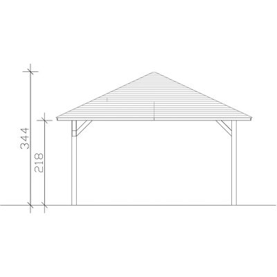 SKANHOLZ Cannes 4 Pavillon - Viereckig, Leimholz, Grau - Außenbereich SKANHOLZ Cannes 4 Pavillon - Viereckig, Leimholz, Grau - Außenbereich