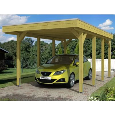 SKANHOLZ Friesland Carport - Flachdach, 314x555cm, grün SKANHOLZ Friesland Carport - Flachdach, 314x555cm, grün