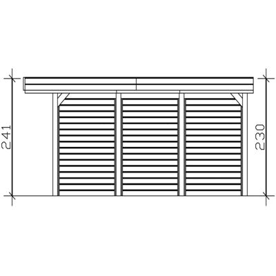 SKANHOLZ Friesland Carport - Nussbaum - 1 Fahrzeug - Flachdach SKANHOLZ Friesland Carport - Nussbaum - 1 Fahrzeug - Flachdach