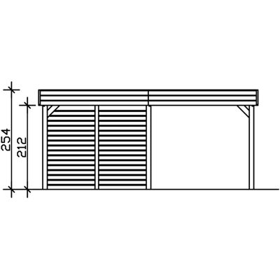 SKANHOLZ Carport Friesland Set 4 - Flachdach, Nussbaum, 2 Fahrzeuge SKANHOLZ Carport Friesland Set 4 - Flachdach, Nussbaum, 2 Fahrzeuge