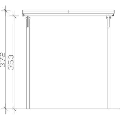 SKANHOLZ Emsland Carport - Nussbaum - 404x604cm - Hochwertige Konstruktion SKANHOLZ Emsland Carport - Nussbaum - 404x604cm - Hochwertige Konstruktion