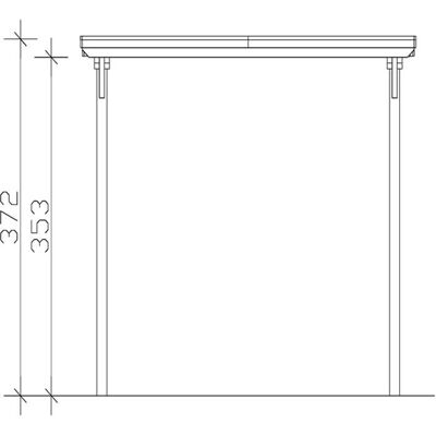 SkanHolz Emsland Carport - Flachdach, 404x604 cm, Grau SkanHolz Emsland Carport - Flachdach, 404x604 cm, Grau