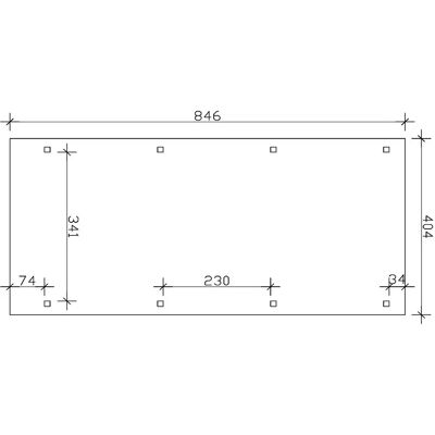 SKANHOLZ Emsland 2 Carport - Flachdach, Eiche hell, 404x846 cm SKANHOLZ Emsland 2 Carport - Flachdach, Eiche hell, 404x846 cm
