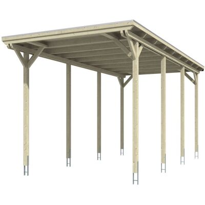 SKANHOLZ Nussbaum Carport Emsland 404x846cm - Carport SKANHOLZ Nussbaum Carport Emsland 404x846cm - Carport