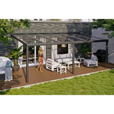 SKANHOLZ Monza Aluminium Terrassenüberdachung - Sicherheitsglas - 19,89m² SKANHOLZ Monza Aluminium Terrassenüberdachung - Sicherheitsglas - 19,89m²