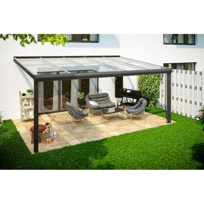 SKANHOLZ Modena Terrassenüberdachung - Aluminium, 541x257cm, Sicherheitsglas SKANHOLZ Modena Terrassenüberdachung - Aluminium, 541x257cm, Sicherheitsglas