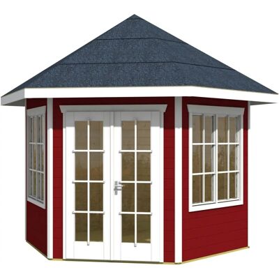 SKANHOLZ Almelo Pavillon - Sechseckig - Nordischer Fichte - Dach inklusive SKANHOLZ Almelo Pavillon - Sechseckig - Nordischer Fichte - Dach inklusive