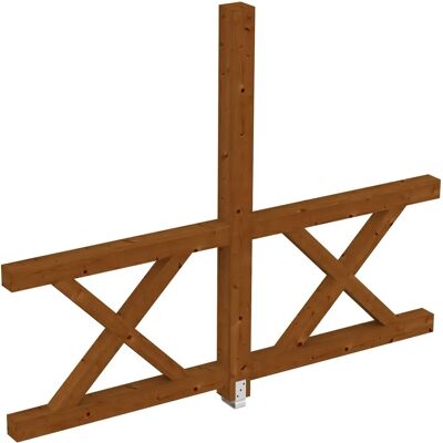 SKANHOLZ Gartenwand - Andreaskreuz - 243cm x 210cm - Fichte SKANHOLZ Gartenwand - Andreaskreuz - 243cm x 210cm - Fichte