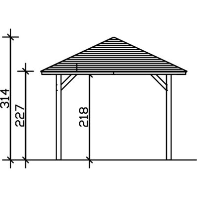 SKANHOLZ Taunus - braun - 374x656 cm - 314 cm Carport SKANHOLZ Taunus - braun - 374x656 cm - 314 cm Carport