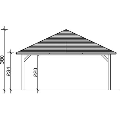 SKANHOLZ - Taunus - 634x634 cm - 380 cm - Carport SKANHOLZ - Taunus - 634x634 cm - 380 cm - Carport