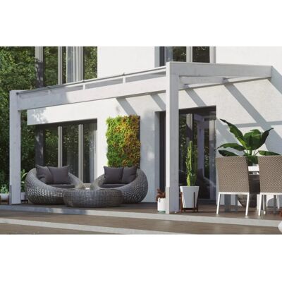 SKANHOLZ Novara Weiße Gartenüberdachung - Terrassendach SKANHOLZ Novara Weiße Gartenüberdachung - Terrassendach