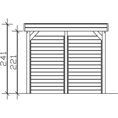 Skanholz Friesland Carport Set 1 - Carport mit Wänden Skanholz Friesland Carport Set 1 - Carport mit Wänden