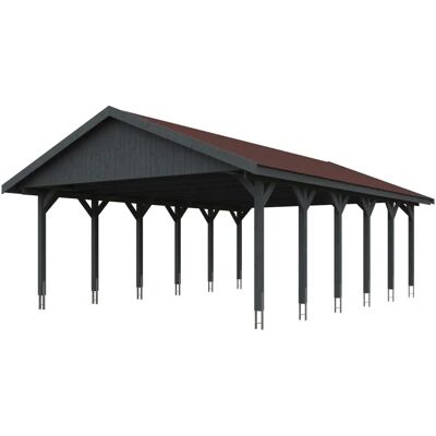SKANHOLZ Carport Wallgau - Doppel, 620x900cm, 354cm hoch SKANHOLZ Carport Wallgau - Doppel, 620x900cm, 354cm hoch