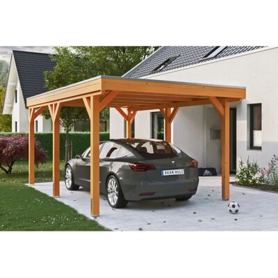 Skanholz Grunewald Carport - Flachdach, 321x554cm, Buche Finish Skanholz Grunewald Carport - Flachdach, 321x554cm, Buche Finish