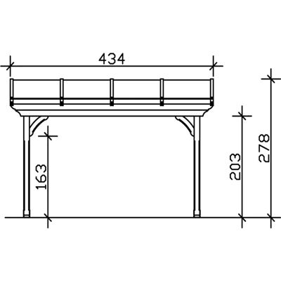 SKANHOLZ Ravenna Douglasien Holz Terrassendach - 434x300cm SKANHOLZ Ravenna Douglasien Holz Terrassendach - 434x300cm