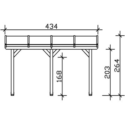 SKANHOLZ Andria - Gartenterrassendach, 434x300cm, unbehandelt SKANHOLZ Andria - Gartenterrassendach, 434x300cm, unbehandelt
