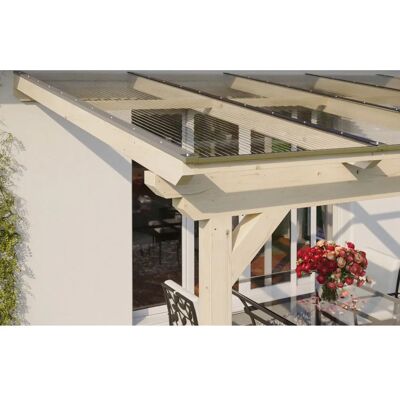 SKANHOLZ Ancona Beiges Terrassendach - Terrassenüberdachung SKANHOLZ Ancona Beiges Terrassendach - Terrassenüberdachung