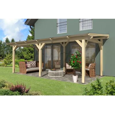 SKANHOLZ Siena - Freistehend, Hochwertiges Leimholz, UV-geschützte Polycarbonat-Dachplatten - Terrassendach SKANHOLZ Siena - Freistehend, Hochwertiges Leimholz, UV-geschützte Polycarbonat-Dachplatten - Terrassendach
