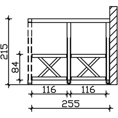SkanHolz Douglas Seitenwand Andreaskreuz - 255cm x 210cm - Gartenwand SkanHolz Douglas Seitenwand Andreaskreuz - 255cm x 210cm - Gartenwand