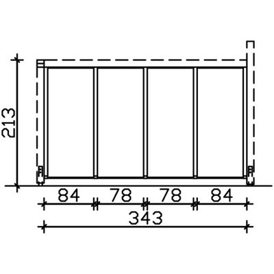 SKANHOLZ 343x200cm Seitenwand - Seitenwand für Terrassen SKANHOLZ 343x200cm Seitenwand - Seitenwand für Terrassen