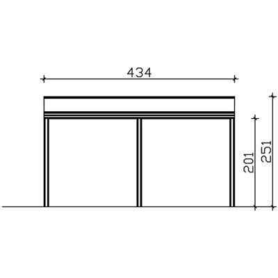 SKANHOLZ Monza - 434x257cm Aluminium Terrassenüberdachung SKANHOLZ Monza - 434x257cm Aluminium Terrassenüberdachung