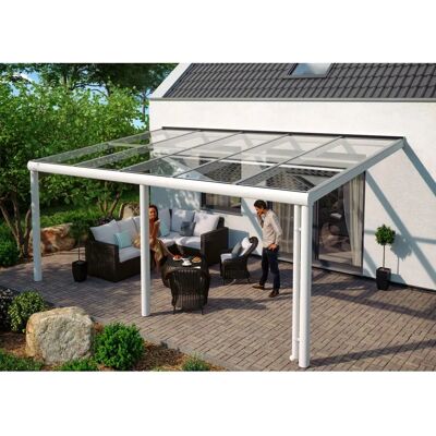SKANHOLZ Monza Terrassenüberdachung - Aluminium, 541x257cm, Weiß SKANHOLZ Monza Terrassenüberdachung - Aluminium, 541x257cm, Weiß