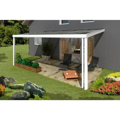 SKANHOLZ Modena Terrassenüberdachung - 541x357cm, Weiß, Sicherheitsglas SKANHOLZ Modena Terrassenüberdachung - 541x357cm, Weiß, Sicherheitsglas