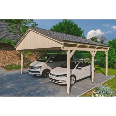 SKANHOLZ Fichtelberg Carport - 2 Fahrzeuge, Natur SKANHOLZ Fichtelberg Carport - 2 Fahrzeuge, Natur
