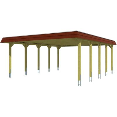 SKAN HOLZ Carport Spreewald - Grün, 585x741cm - Carport SKAN HOLZ Carport Spreewald - Grün, 585x741cm - Carport