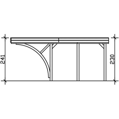 SKANHOLZ Friesland Carport Set 6 - Flachdach, Grün, 314x555 cm SKANHOLZ Friesland Carport Set 6 - Flachdach, Grün, 314x555 cm