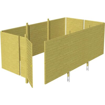 SkanHolz Abstellraum C6 - 573x317cm - Grün imprägniert - Holz SkanHolz Abstellraum C6 - 573x317cm - Grün imprägniert - Holz