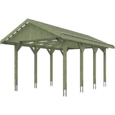 Skanholtz Wallgau Carport - Grün, 380x600cm, für 1 Fahrzeug Skanholtz Wallgau Carport - Grün, 380x600cm, für 1 Fahrzeug