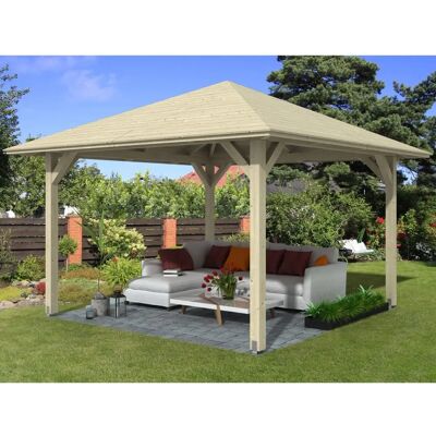 Skan Holz Cannes 2 Beiger Pavillon - Für Außenbereich Hochwertiges Leimholz Skan Holz Cannes 2 Beiger Pavillon - Für Außenbereich Hochwertiges Leimholz